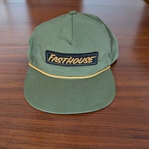 Fasthouse Snapback Hat Cap Green Purveyor Of Good Times Adjustable Pre Owned